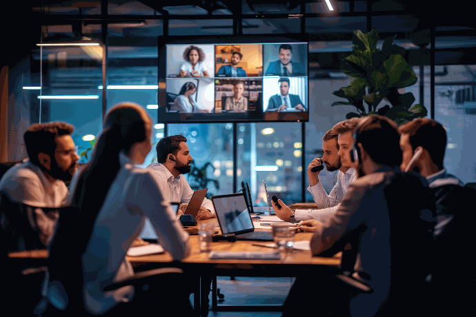 ﻿﻿﻿ ﻿﻿Pro Video Conferencing﻿﻿ ﻿﻿﻿ Transform Your Business Communication with VoIP International: Unlock advanced video conferencing, featuring HD video, premium audio, top-tier security, and AI transcription, all supported by unmatched support. Boost collaboration and productivity. Upgrade now! 
