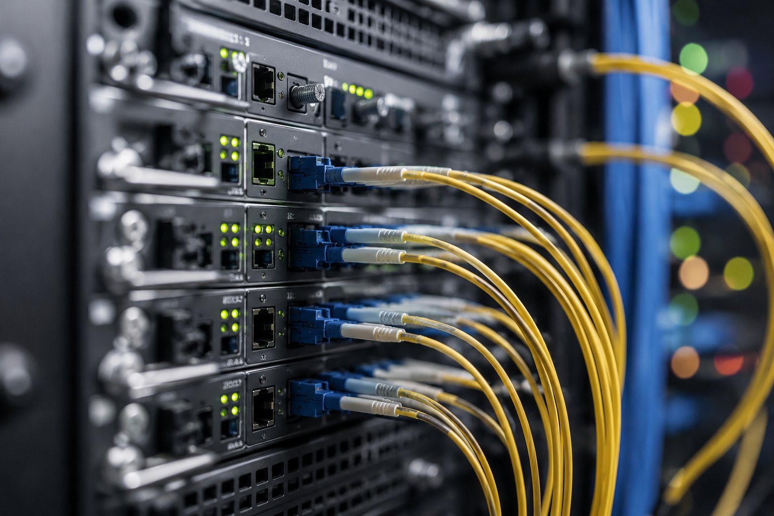 Carrier-grade voice equipment with fiber optic connections