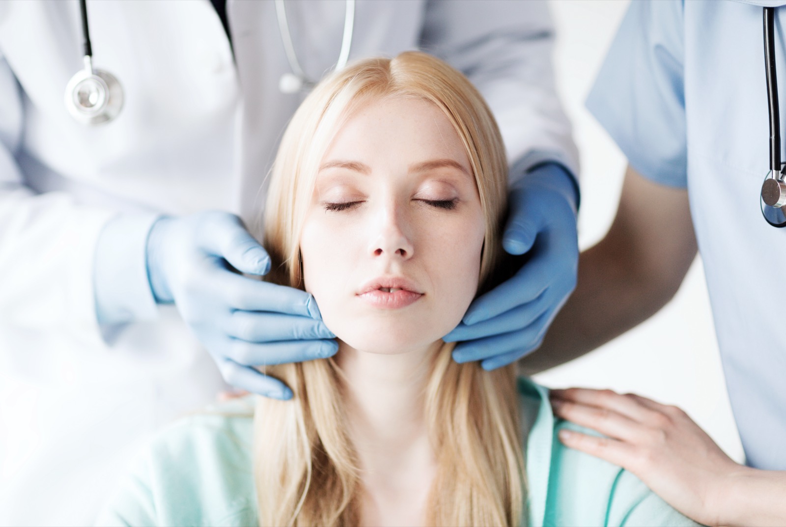 Client relaxing during a wellness treatment